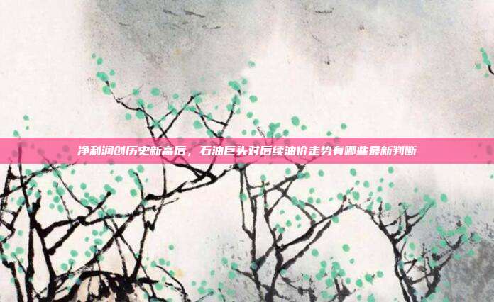 净利润创历史新高后，石油巨头对后续油价走势有哪些最新判断