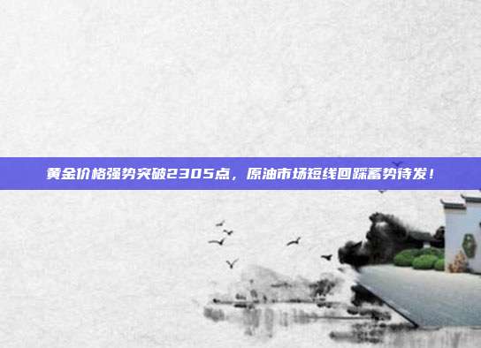 黄金价格强势突破2305点，原油市场短线回踩蓄势待发！