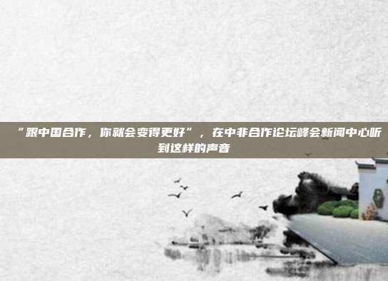 “跟中国合作，你就会变得更好”，在中非合作论坛峰会新闻中心听到这样的声音