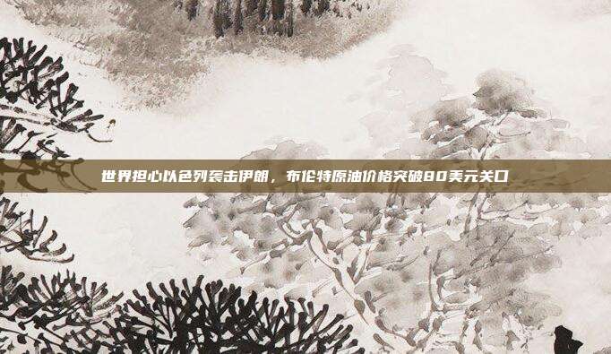 世界担心以色列袭击伊朗，布伦特原油价格突破80美元关口