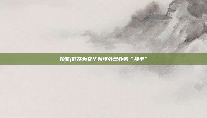 独家|谁在为文华财经外盘业务“接单”