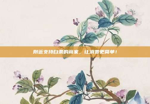 附近支持白条的商家，让消费更简单！