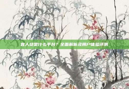宜人贷是什么平台？全面解析及用户体验评测