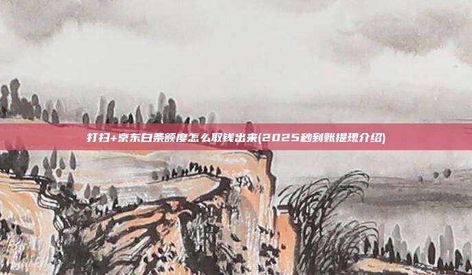 打扫+京东白条额度怎么取钱出来(2025秒到账提现介绍)