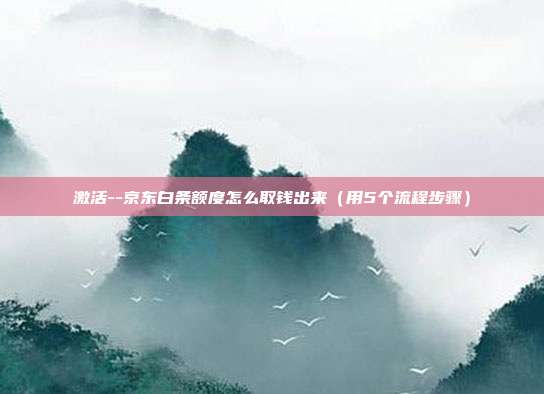 激活--京东白条额度怎么取钱出来（用5个流程步骤）