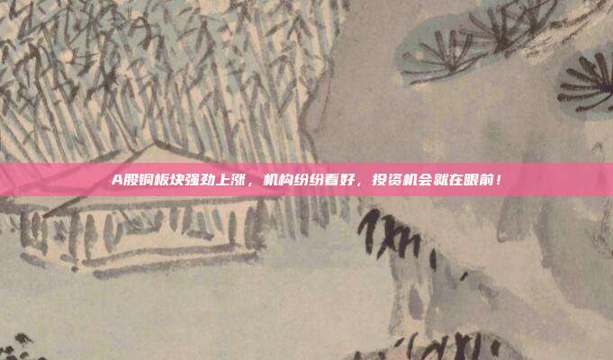A股铜板块强劲上涨，机构纷纷看好，投资机会就在眼前！