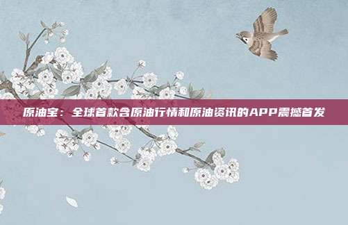 原油宝：全球首款含原油行情和原油资讯的APP震撼首发
