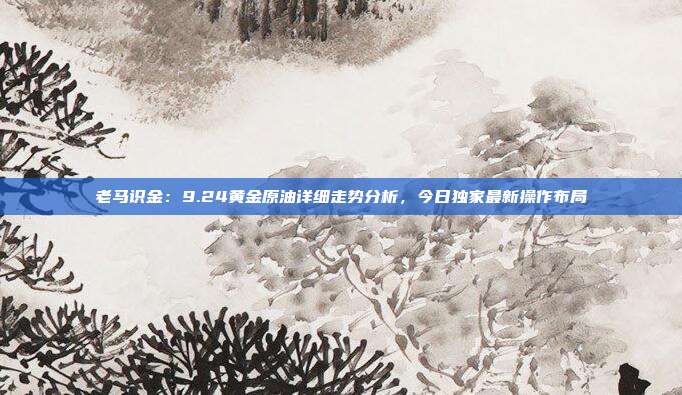 老马识金：9.24黄金原油详细走势分析，今日独家最新操作布局