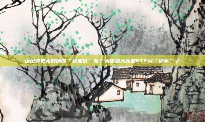 还记得史无前例的“负油价”吗？美国最大原油ETF又“搞事”了