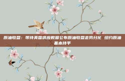 原油收盘：等待美国供应数据公布原油收盘走势分化 纽约原油基本持平
